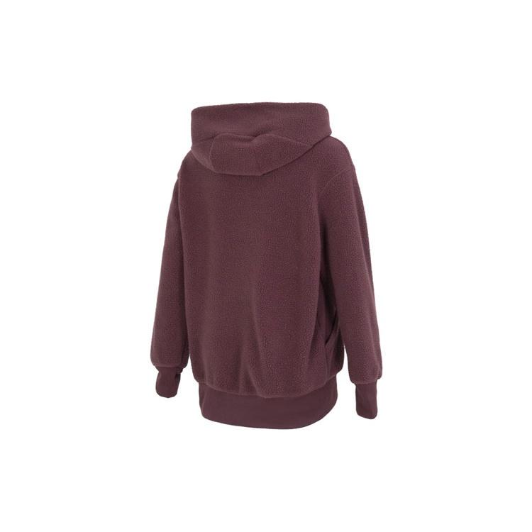 Nike Sweatshirts Women's Burgundy Hooded Moderate Regular DQ6841-652