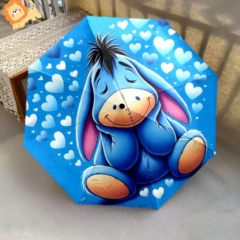 Eeyore'S Warm Hug Folding Umbrella Umbrella Portable Printing Gift Outdoor