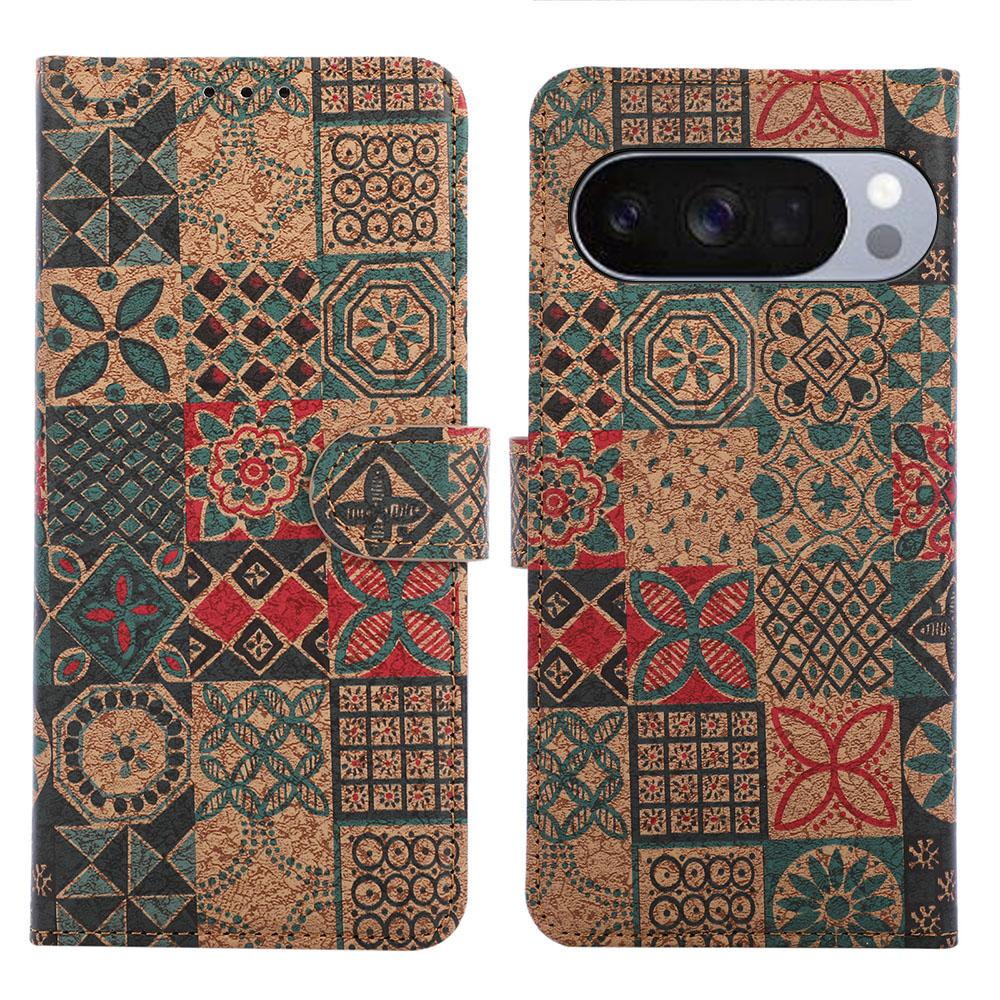 Leather Wallet Case For Google Pixel 10 / Pixel 10 Pro Bohemian-style TPU PU Phone Cover with Stand