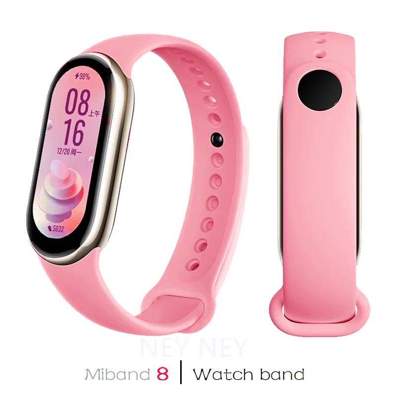 Sportarmband für Xiaomi Mi Band 8-9 NFC Armband Ersatz miband8 Silikonarmband Smartband 8 wasserdicht Uhrenarmbänder Zubehör