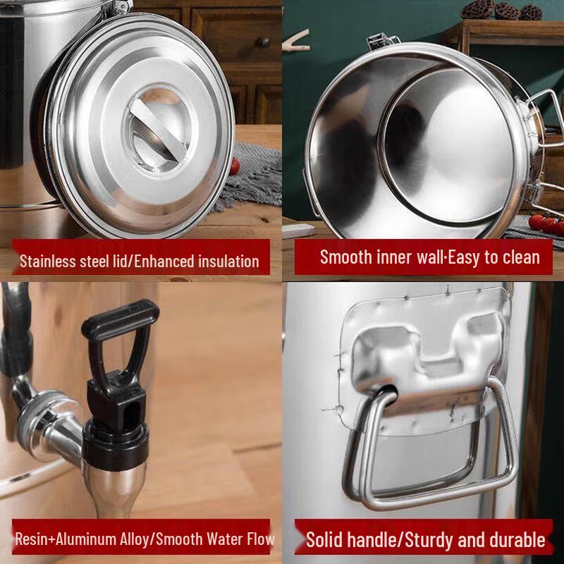 Hanqian 304 Stainless Steel Insulated Food & Soup Barrel