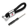 1pc Porte-clés en métal Porte-clés Lanière pour clés Emblème de voiture Style pour Toyota TRD GR Corolla Auris Yaris Rav4 CHR Camry40 Prius