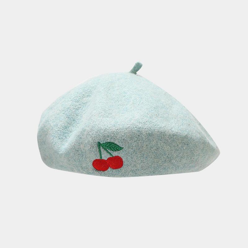 Women's Winter Casual Embroidered Checked Beret Trendy Fashion Artist Hat