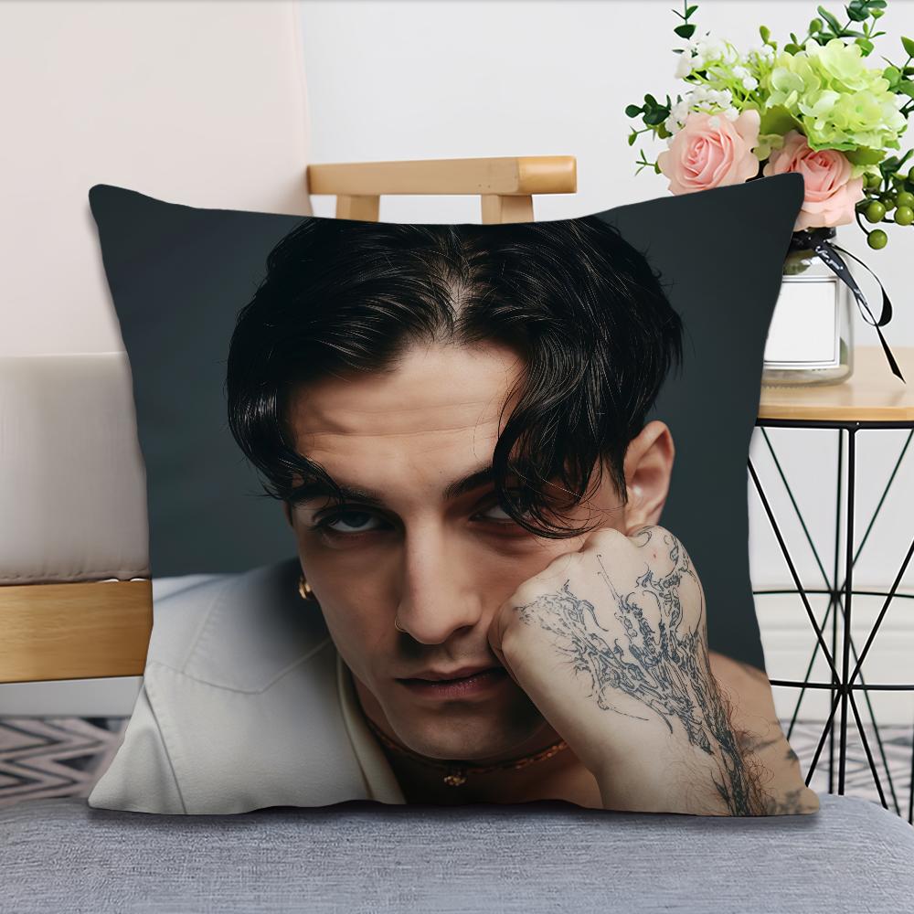 Rock Singer DDamiano David cushion cover Pillow Case Square Cushion Room Bedroom Headboard Sofa Living Backrest Nap Time