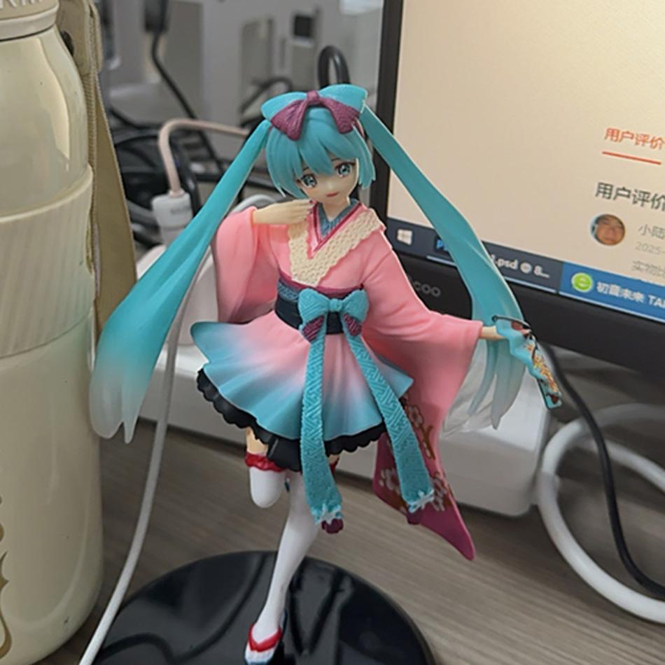 20CM Anime Hatsune Miku Handmade New Tokyo Kimono Sakura Chuyin Scenery Stunning Animation Collection Model Toys Girl Gift Kid Friendly Entertaining
