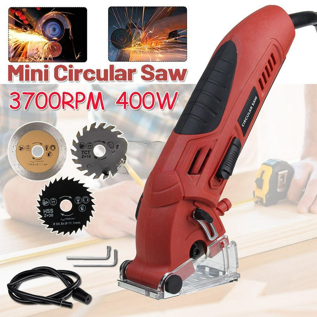 

3.6A Электрическая Портативная Мини Циркулярная Пила Многофункциональная Пила DIY Электроинструмент Для Резки Дерева ПВХ Трубы Плитки 400Вт Mini Circular Saw