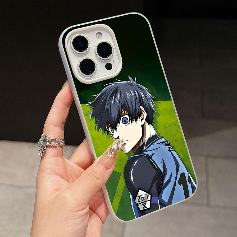 Blue Lock Isagi Yoichi Jelly Double layer White Mobile Phone Case for iPhone 17 16 15 14 13 12 11 Air Pro Max Plus Protective