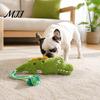 Interactive Squeaky Crocodile Chew Toy Plush Dog Toy, Stuffed Tug of War Game for Puppy Teething, Small Medium Dogs Anxiety Relief Durable Toys