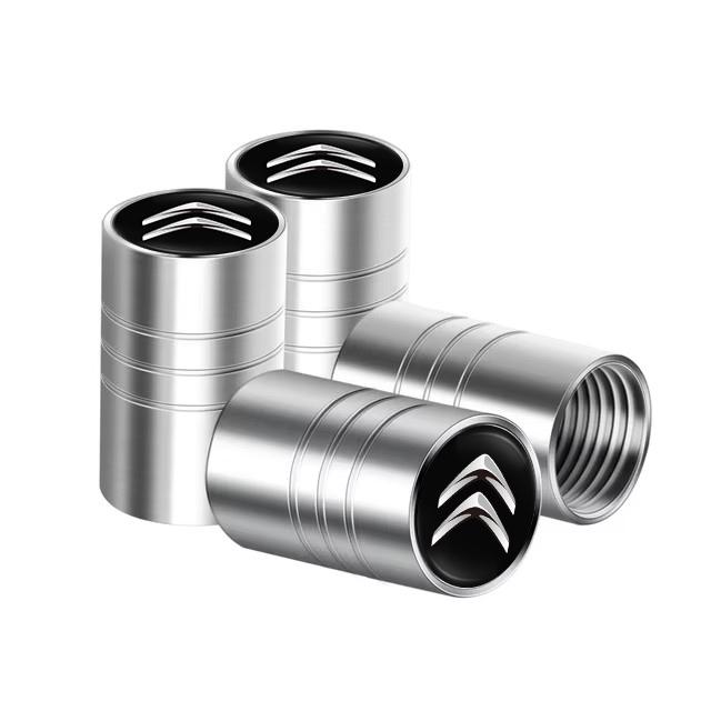4Pcs Alloy Car Valve Cap Wheel Valves Dust Cover Tire Accessories For Citroen e-C3 e-C4 X C5X C3 C4 Cactus Picasso C-Crosser C6