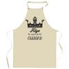 Kitchen Apron - Alya Queen of the Kitchen - Breton Print - Durable Cotton - Adjustable Ties