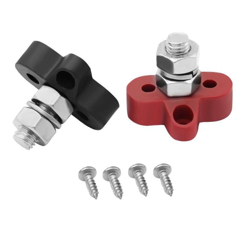 2X Bus Bar M10 Heavy Duty Positive Power Distribution Studs Terminal Blocks 48V