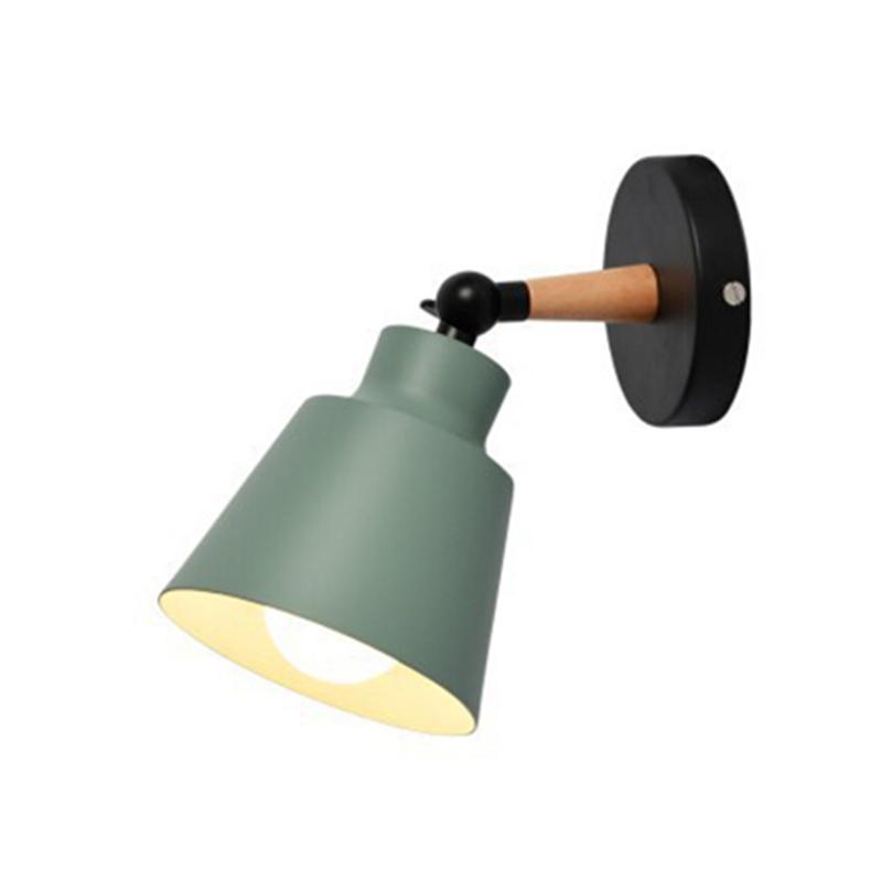 

Скандинавский настенный светильник из цельного дерева для спальни, современный минималистичный светодиодный настенный светильник Macaron, креативный настенный светильник для гостиной, коридора, прикроватный светильник No bulb