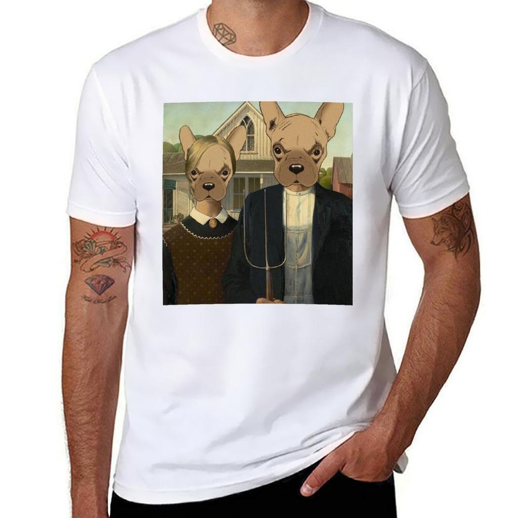 The American Frenchies T-Shirt Printed T Shirts for Man Mens Graphic T Shirts T-Shirt