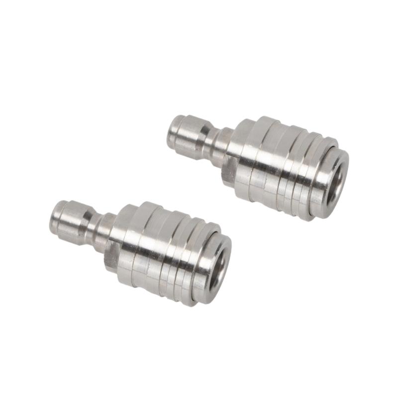 2Pcs Pressure Washer Coupler Quick Connect Fittings Universals Stainless Steel Self Locking Quick Connector Enduring