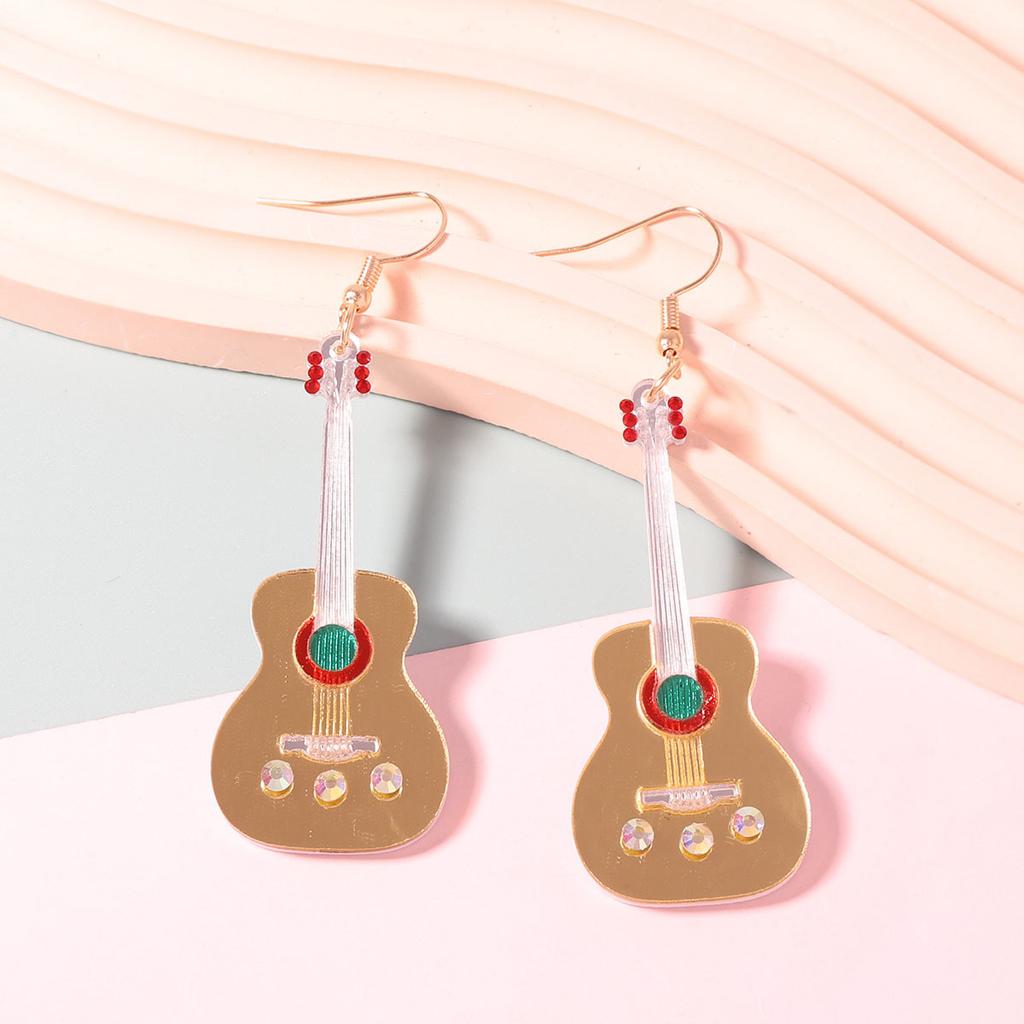Unique acrylic mirror surface guitar ear hooks with a personalized, fashionable and creative design sense