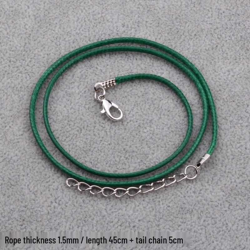Leather Cord Black Necklace DIY Pendant, 2.0mm Thick Wax Rope Necklace Accessories