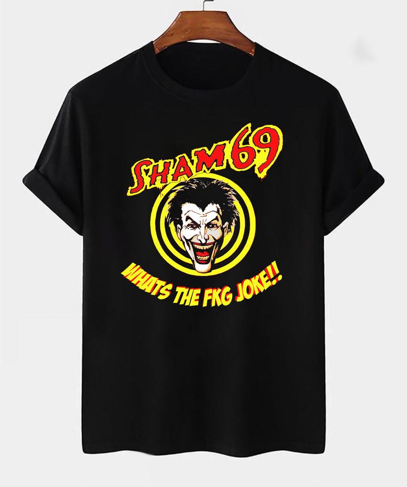 

Vintage Sham 69 Cotton Black All Size Unisex Tee Shirt MO045 Unisex T-Shirt XXL