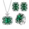 2025 New Jewelry Set Necklace Ring Earring Colorful Gemstone Elegant Fashionable Women's