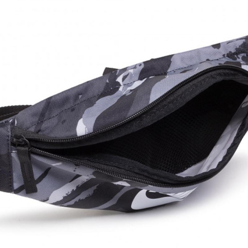 Nike Heritage Polyester Sling Bag Crossbody Bag Fanny Pack Regular Unisex Gray Camouflage Casual CU9276-010