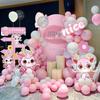 Dragon Baby Balloons & KT Board Backdrop for Girl's First Birthday Party