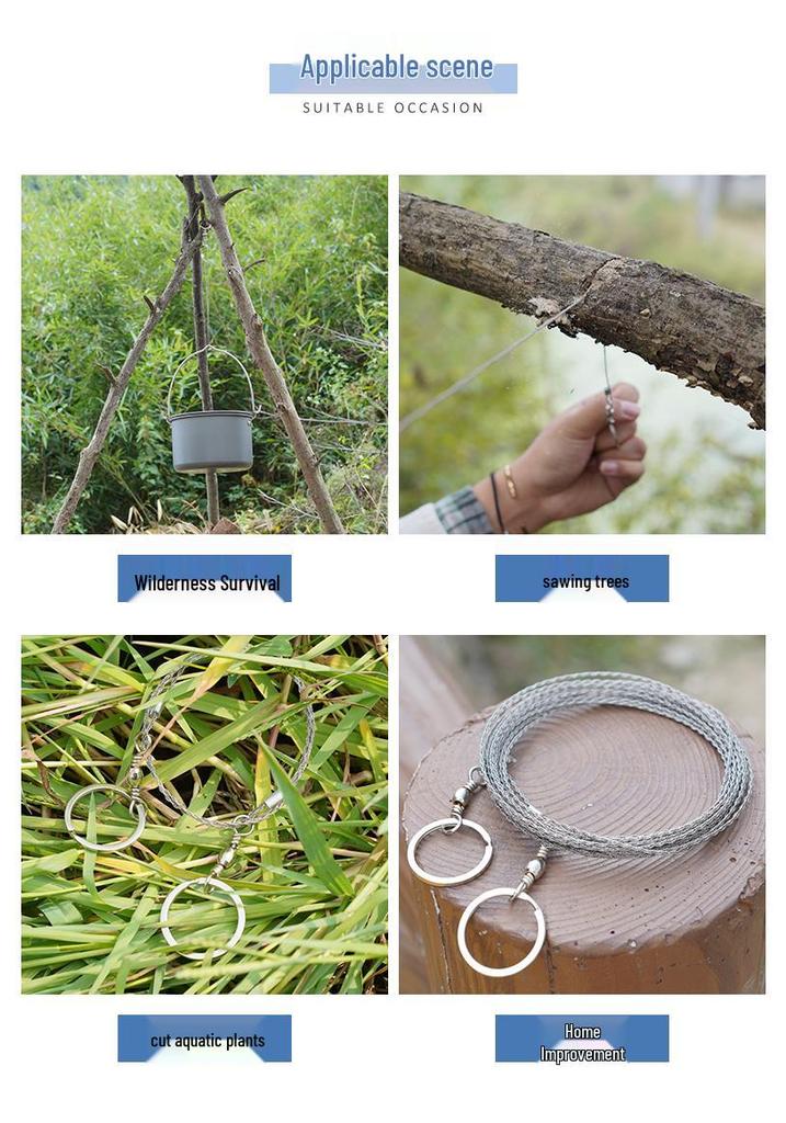 Stainless Steel Wire Hand Saw - Portable Outdoor Survival Tool