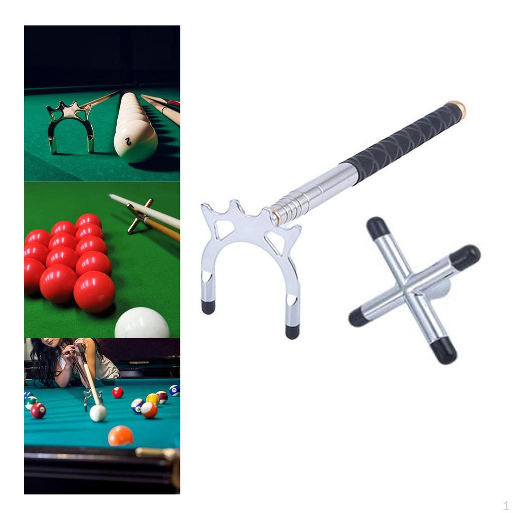 Extendable Billiards Cue Head Length Extends for Pool Table Training