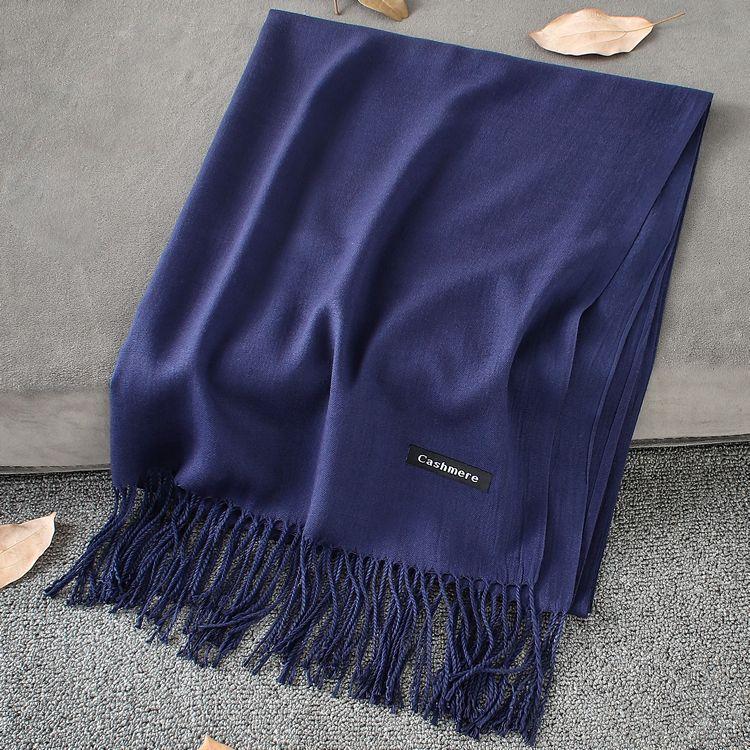 Sciarpa in cashmere spessa ed estesa autunno e inverno 2024, versatile sciarpa calda da donna, sciarpa a doppia faccia, scialle