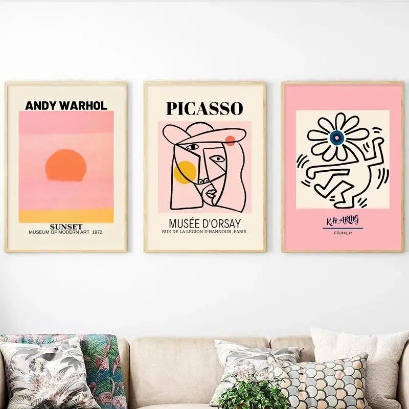 Gallery Wall Art Picasso Poster and Print Keith Sunset Canvas Painting Wall Posters for Living Room Home Decor