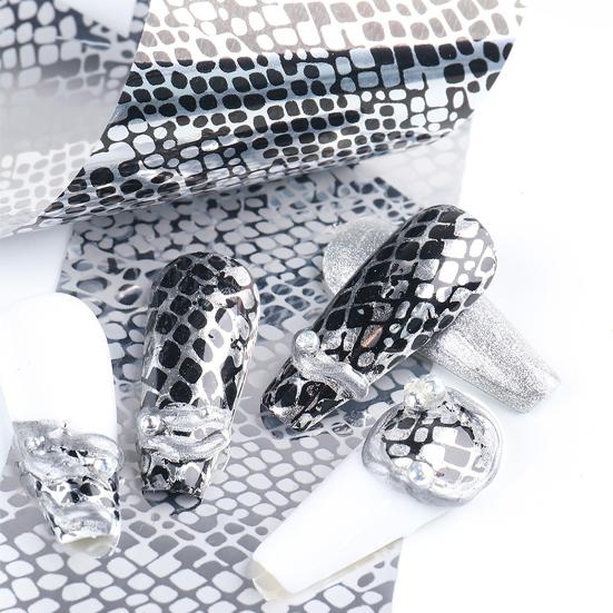 Animal Skin Leopard Design 10Pcs Nail Art Tips Decal Decorative Paper Creative Nail Sticker for Women