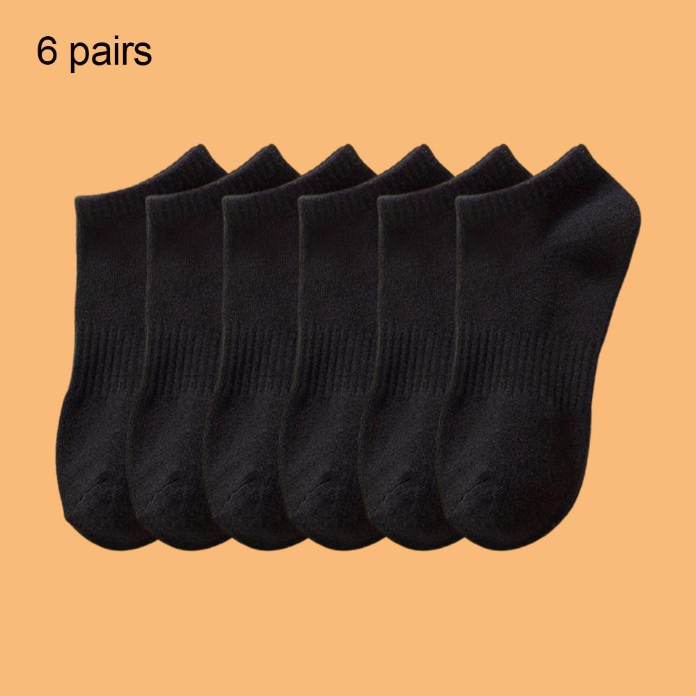 

4/6 пар однотонных носков Черный Белый Разные стили Мягкие Дышащие Спортивные Носки до щиколотки Мужские Женские Летние Осенние Деловые носки One Size