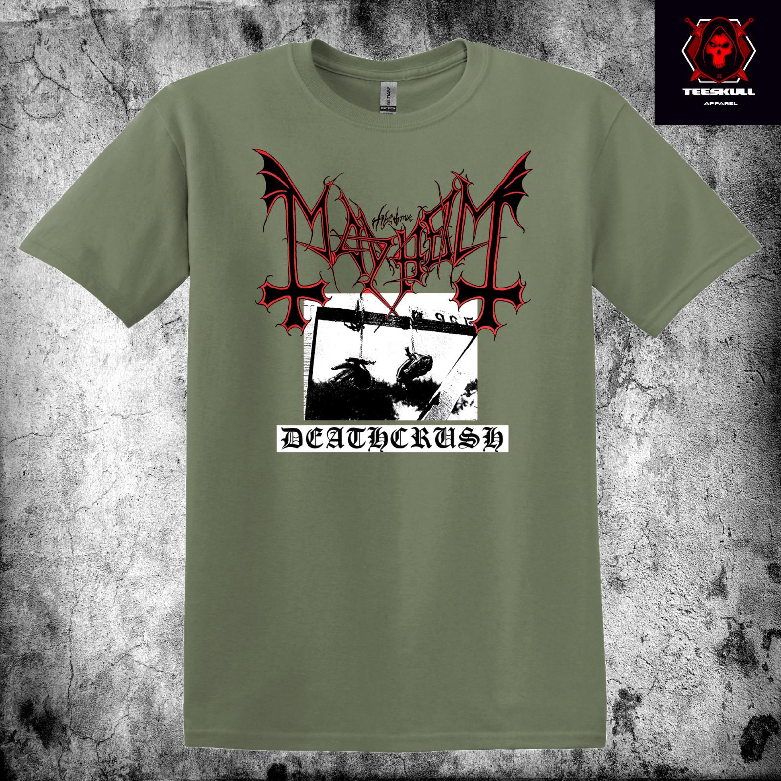 26 Mayhem Deathcrush Metal Rock Band Tee Unisex Heavy Cotton T-SHIRT S-3XL Unisex T-Shirt M