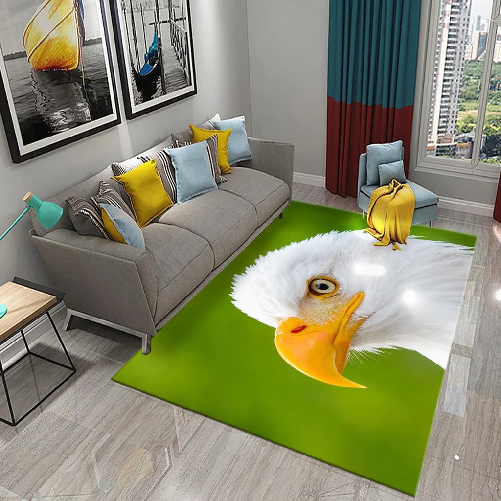 Dywan z Orłem 3D Dywan ze Wzorem Drapieżnego Zwierzęcia Dywan do Salonu na Sofę Dywan do Łazienki Antypoślizgowy Dywan do Sypialni Dywan do Kuchni Dekoracyjne Dywany Strefowe