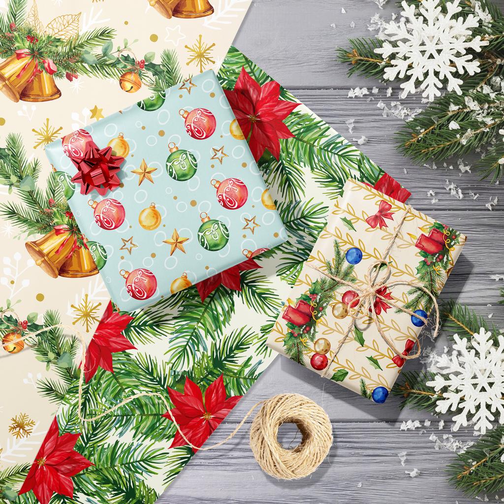 Holiday Wrapping Paper Festive Christmas Party Decorations Diy Craft Paper Printed Christmas Wrapping Paper For Gift Wrapping