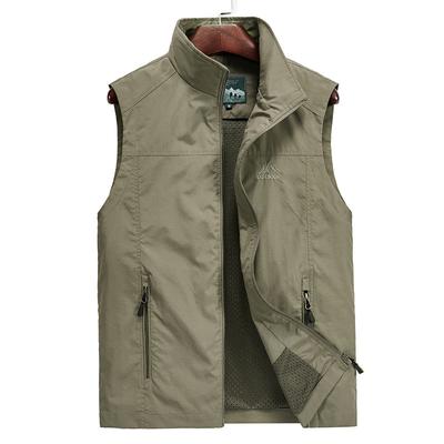 Vest Men's Middle-aged and Elderly Spring and Autumn Thin Jacket Outdoor Sports Quick-drying Vest Casual Breathable Large Size Vest