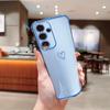 For Samsung Galaxy S24+ Case Love Heart Pattern TPU Phone Cover Electroplating Edge