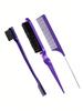 3pcs styling comb set with triple tear hair brush mouse tail comb edge brush,salon hair styling tool Special for real hair wigs