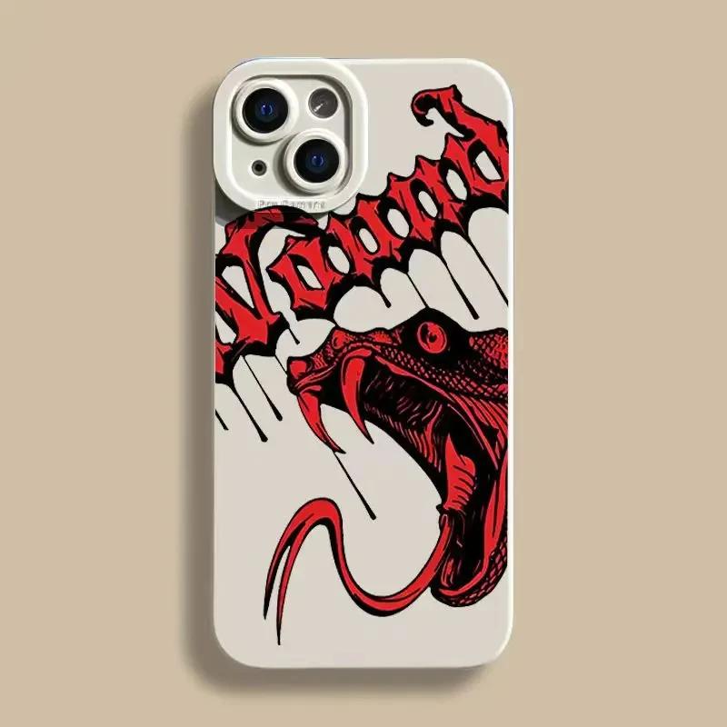 Black Snake Graphic Phone Case For iPhone 11 12 13 14 15 Pro Max X XS Max XR 8 7 Plus SE2020 Mini Shockproof Soft Silicone Cover