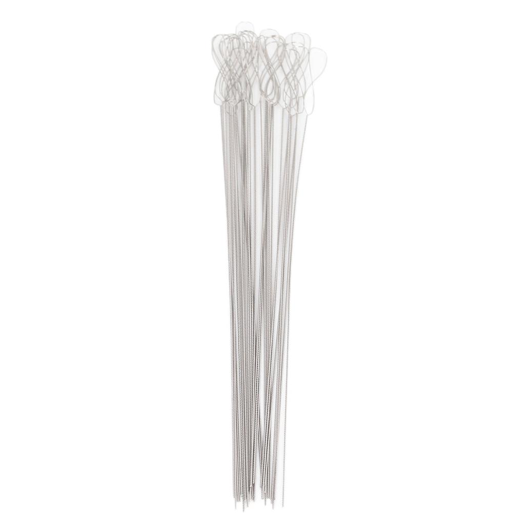 30pcs Twisted Wire Needles Large Eye Flexible Stainless Steel Beading Threading Needle for Jewelry