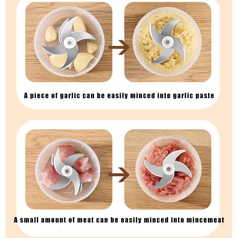 Electric Mini Garlic Chopper USB Meat Grinder Durable Kitchen Tool for Garlic Ginger Vegetables Garlic Crusher Mincer Machine