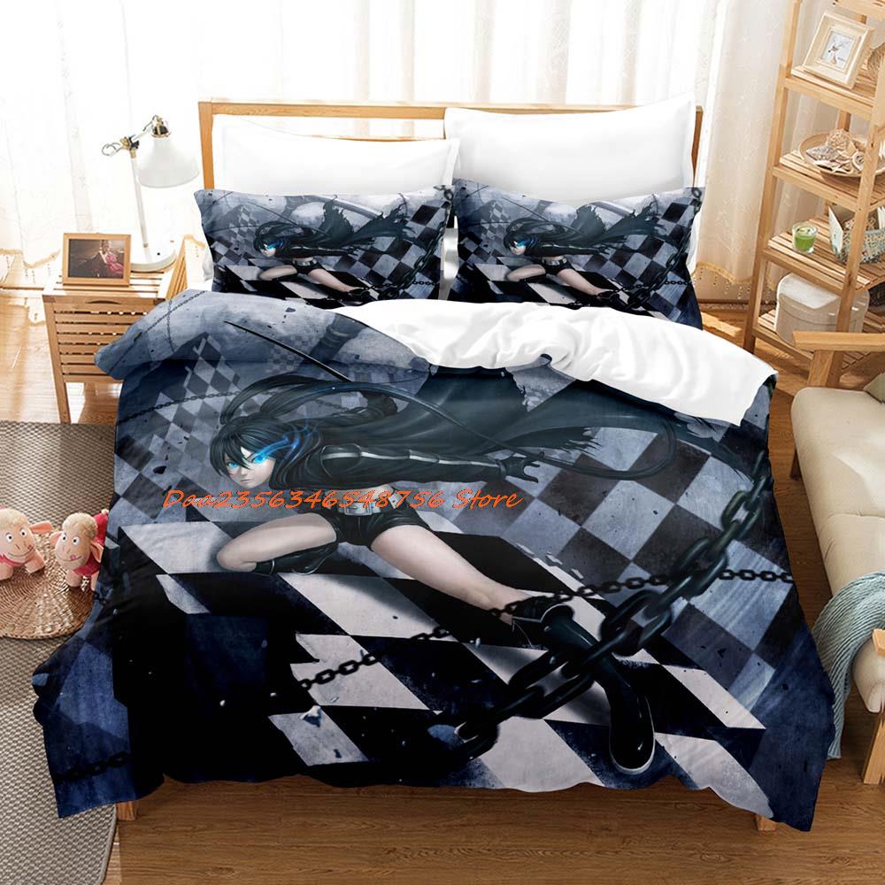 Black Rock Shooter Bedding Set Single Twin Full Queen King Size Bed Set Aldult Kid Bedroom Duvetcover Sets Anime Bed Sheet
