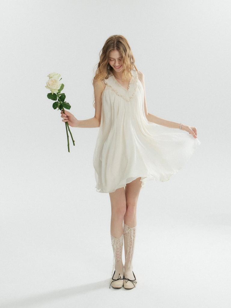 Sinseuden Sheer Tunic Mini Dress