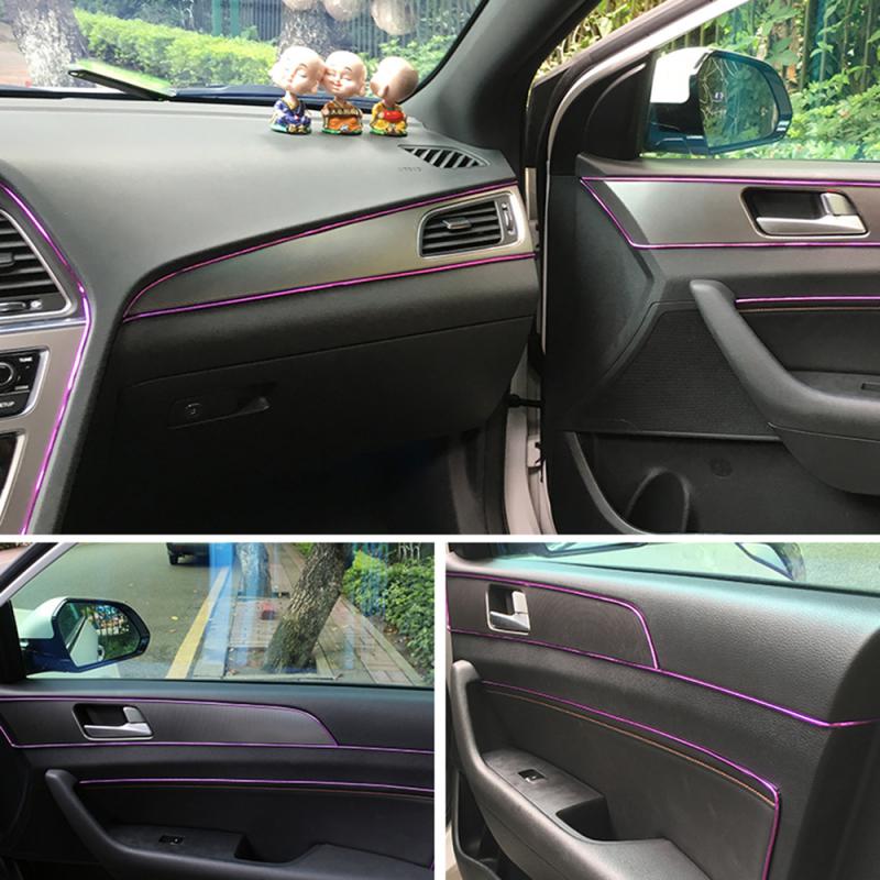 1/2PCS Universal Car Moulding Decoration Flexible Strips 5M/ /1M Interior Auto Mouldings Car Cover Trim Dashboard Door