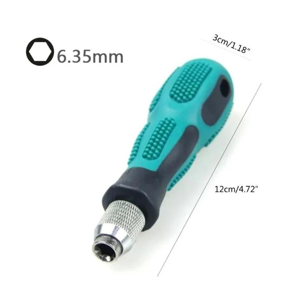 

1 шт. Рукоятка отвертки с самоблокирующимся нескользящим держателем бит для отверточных бит Электроинструменты для электрика чёрный