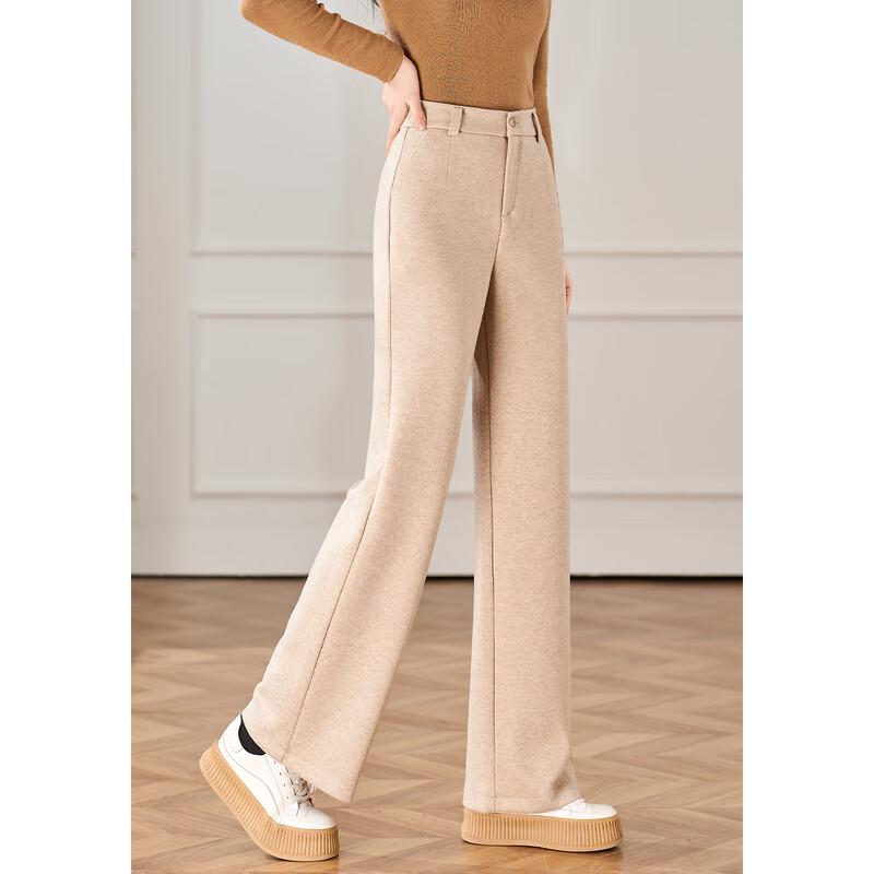 Women's Solid Drapey High-Waist Wide-Leg Casual Pants