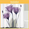 Versatile 3d Mart Waterproof Lotus Print Bathroom Polyester Shower Curtain Featuring 12 Hooks For Any Bathroom Style
