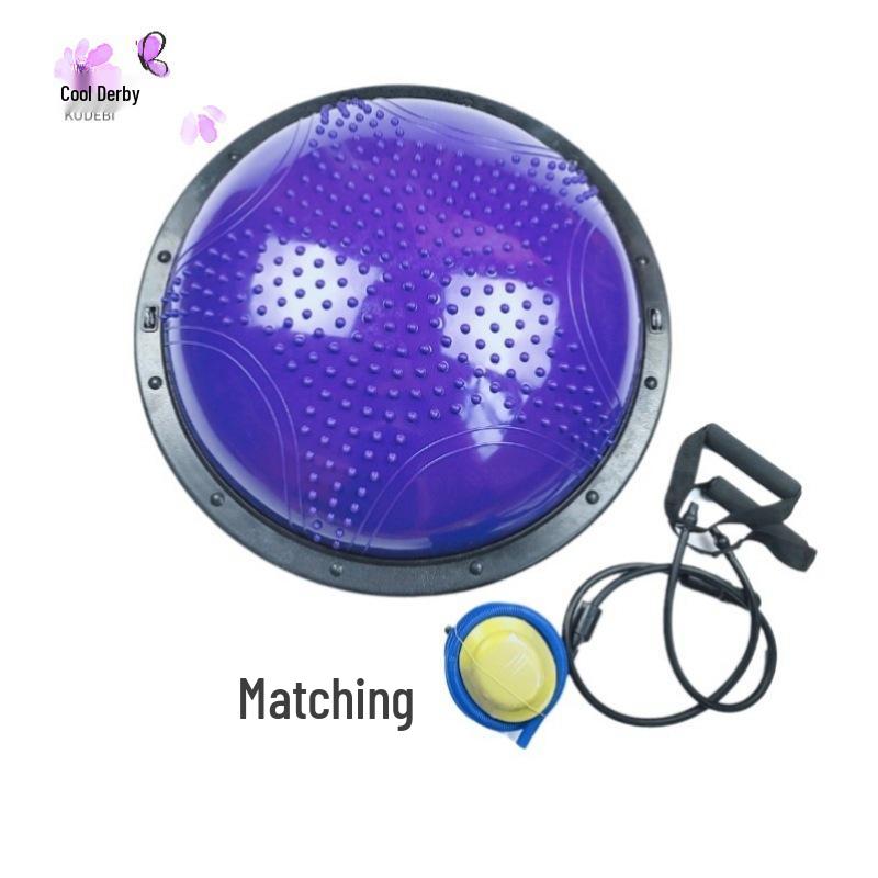 Thickened PVC Non-Slip Half Yoga Ball: Explosion-Proof Balance Ball for Home Pilates Fitness