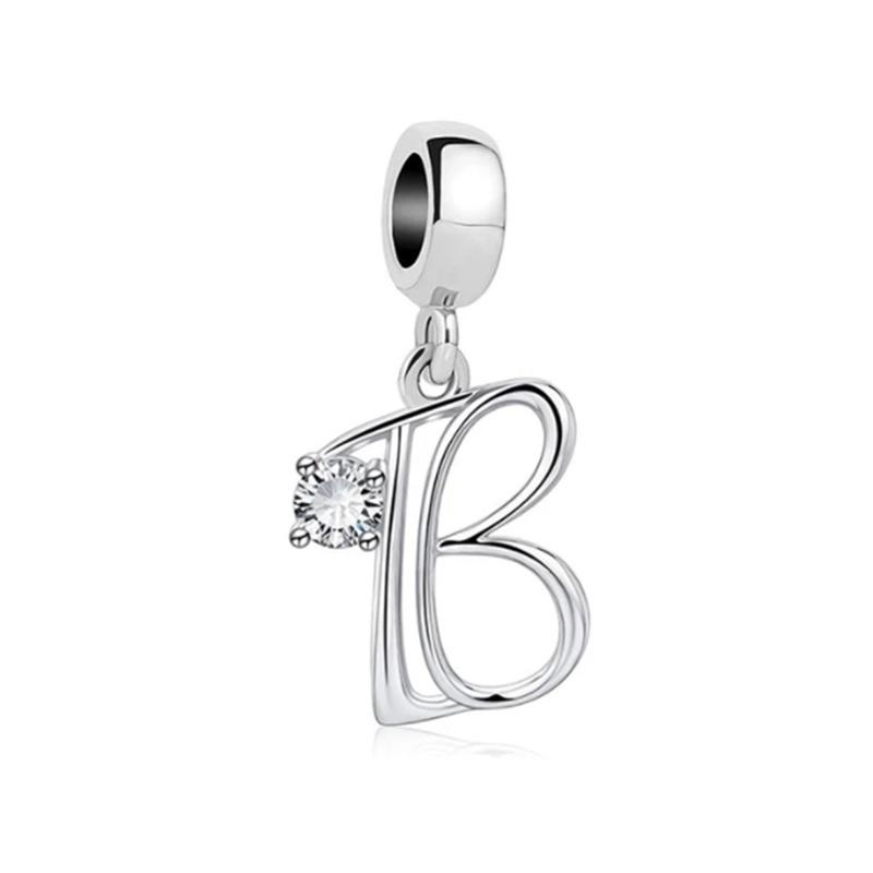 Fine 26 A-Z Lucky Letters Pendant Charm Beads Fit Original Bracelets Necklace Accessories Diy Women Jewelry Gifts