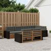 Outdoor Sofa Set with Cushions 7 pcs Natural and Anthracite