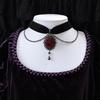 Gothic Dark Rose Choker Necklace for Halloween
