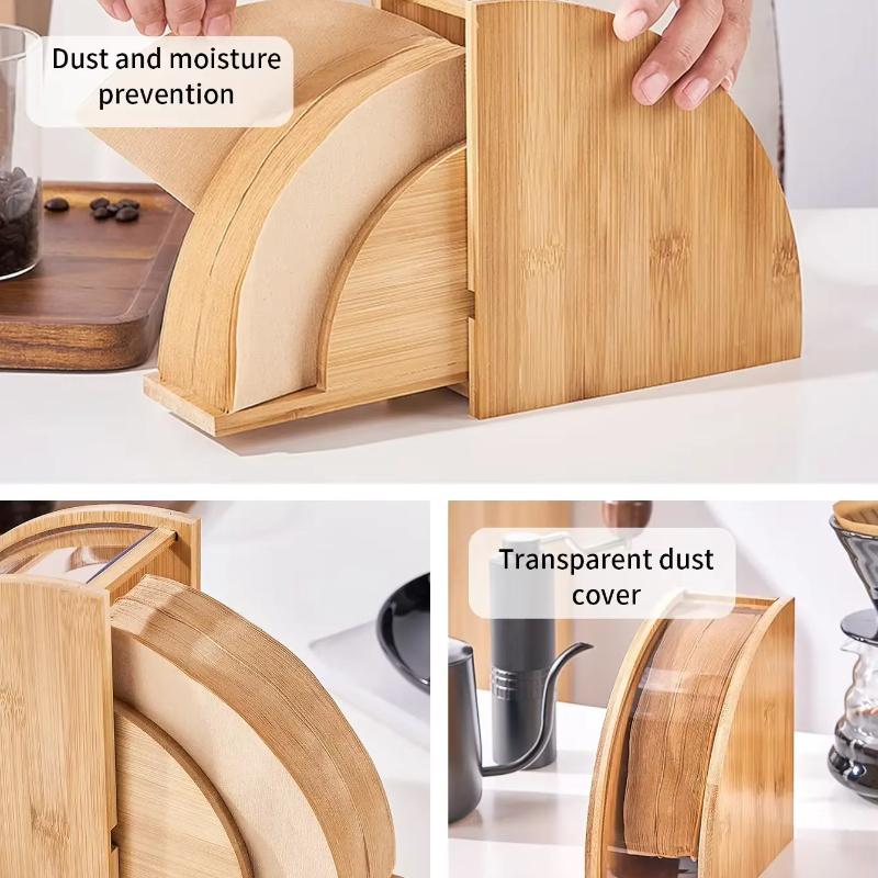 Coffee Filter Holder Coffee Paper Storage Rack Renewable Stand Coffee Filter Paper Container Stand
